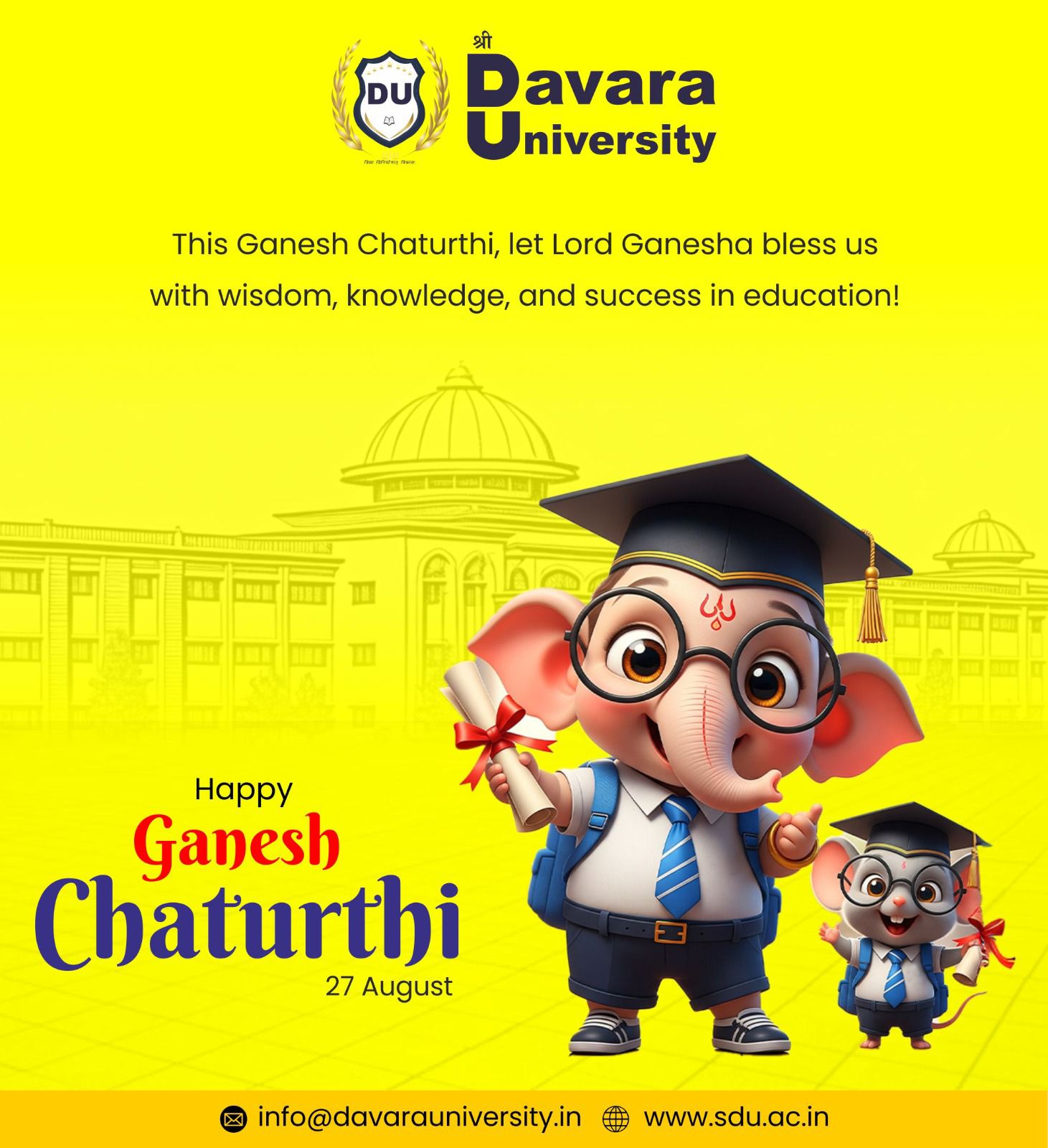 Gyan Vinayak Mahotsav 2025: A Grand Beginning at Shri Davara University